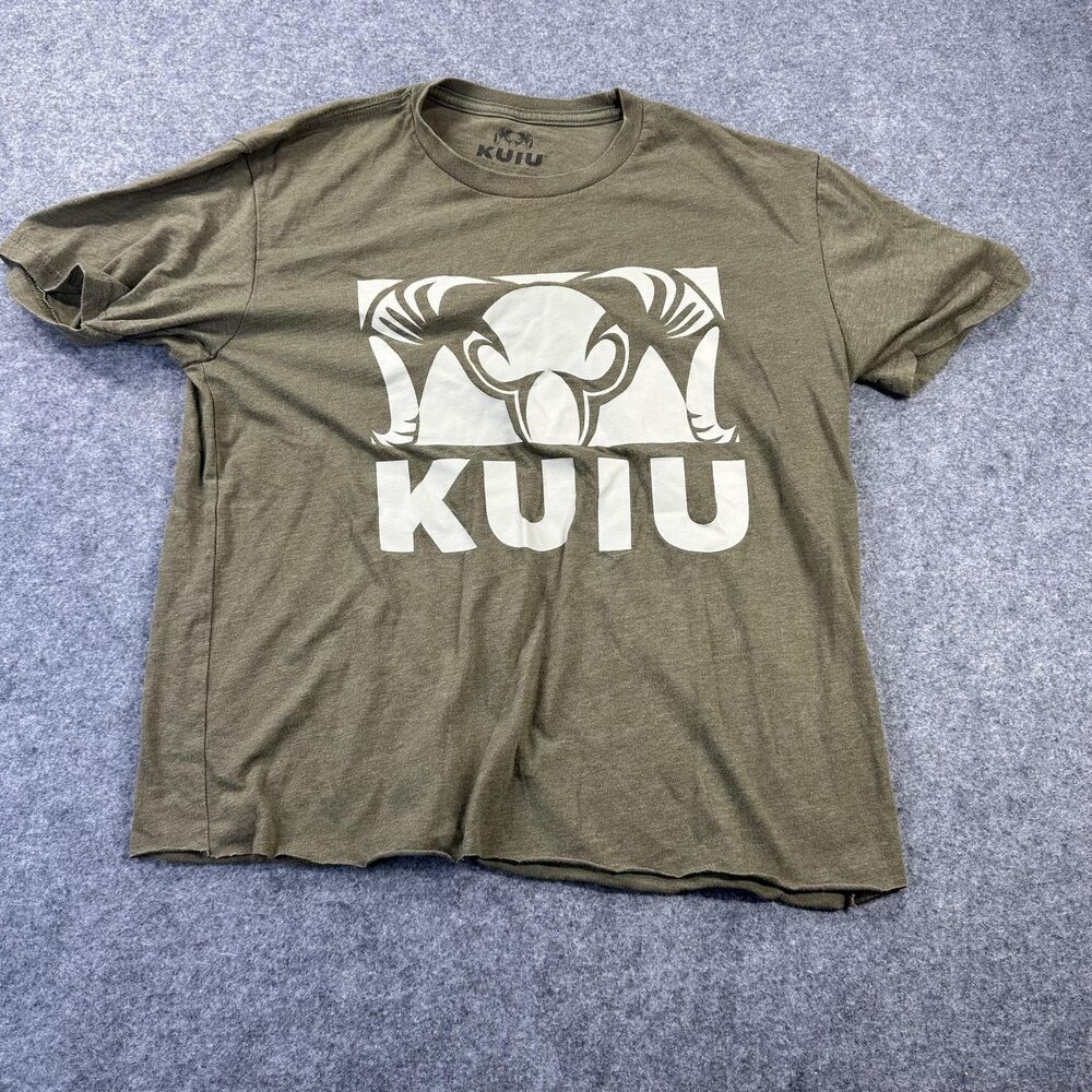 KUIU Shirt Mens Medium Green Ram Logo Graphic Tee Hunting Crew Neck Tagless